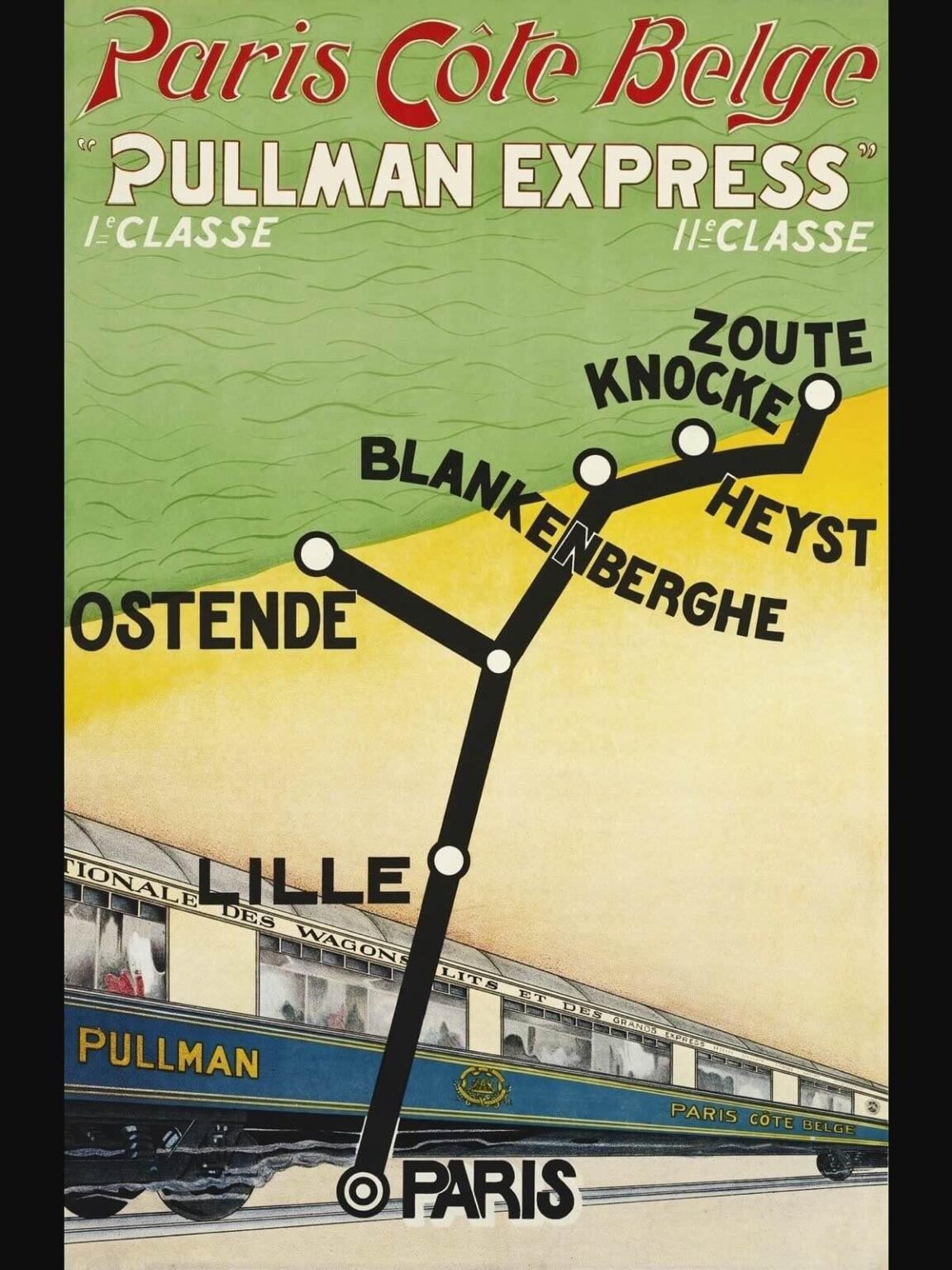 1928年に失敗したパリとベルギー海岸間の鉄道運行。 自分たちのビーチを好む「失望した」パリジャンのせいで、それは1年しか続きませんでした。