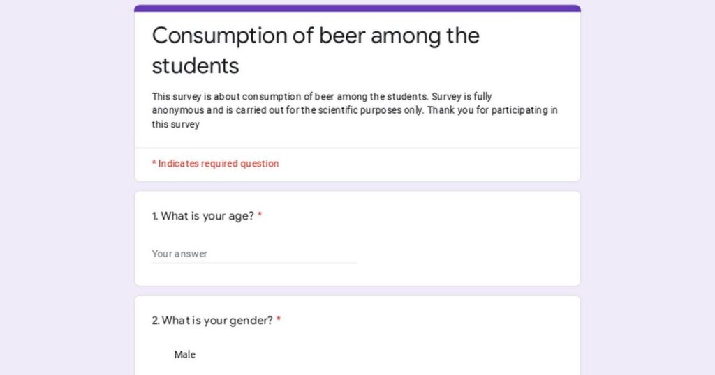 学生のビールの消費量