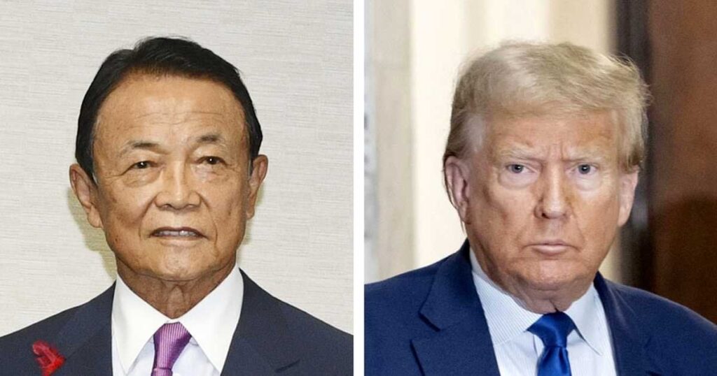 自民党の麻生太郎副総裁がトランプ氏と２４日会談へ 関係構築図る、大統領選再選の場合への対応課題