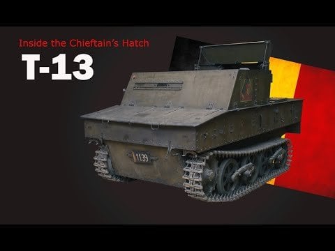 酋長のハッチの内部: T-13 ベルギーの駆逐戦車