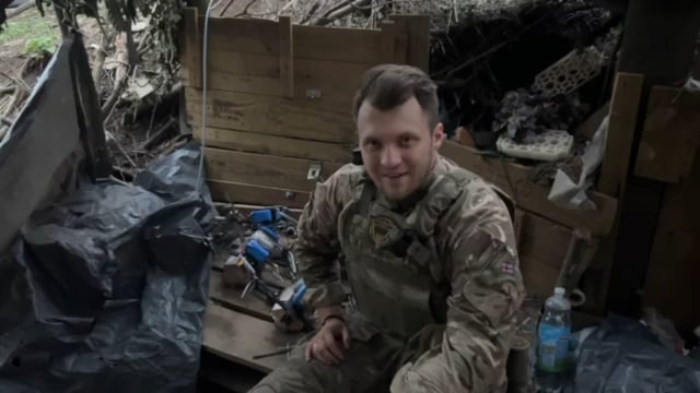 塹壕で米国の援助に感謝するウクライナ兵士からの特別な感謝