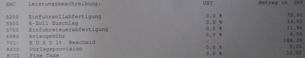 ばかげた通関請求書 - どうすればよいでしょうか?