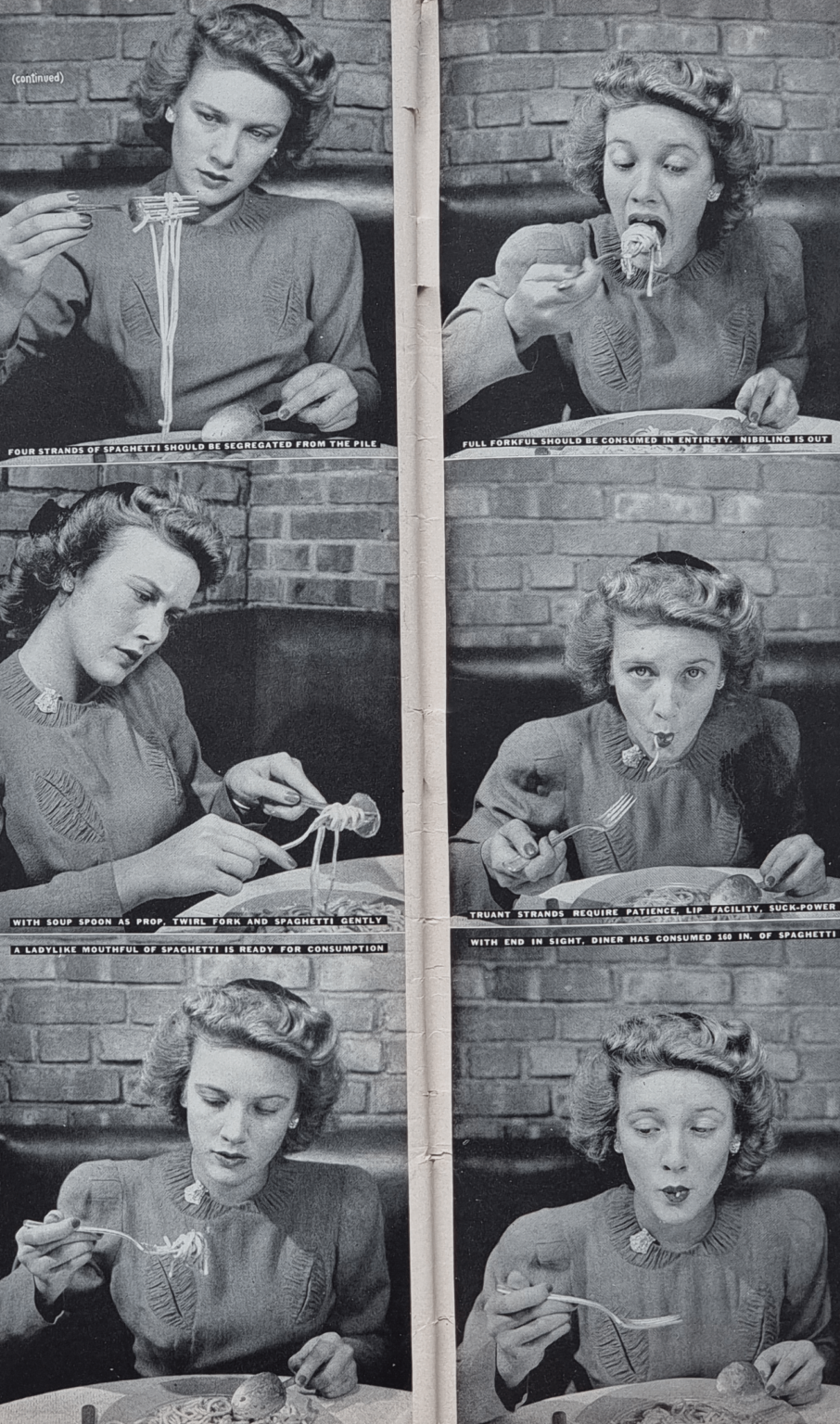 1942 年に発行されたこのスパゲッティの食べ方ガイドは正確だと思いますか?