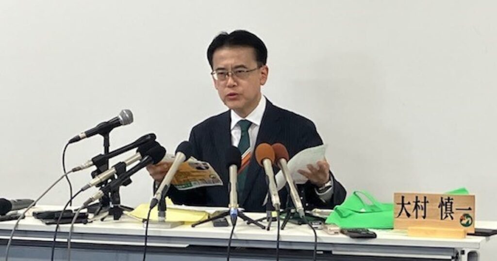 静岡知事選出馬表明の大村氏、政治姿勢「対話と実行」