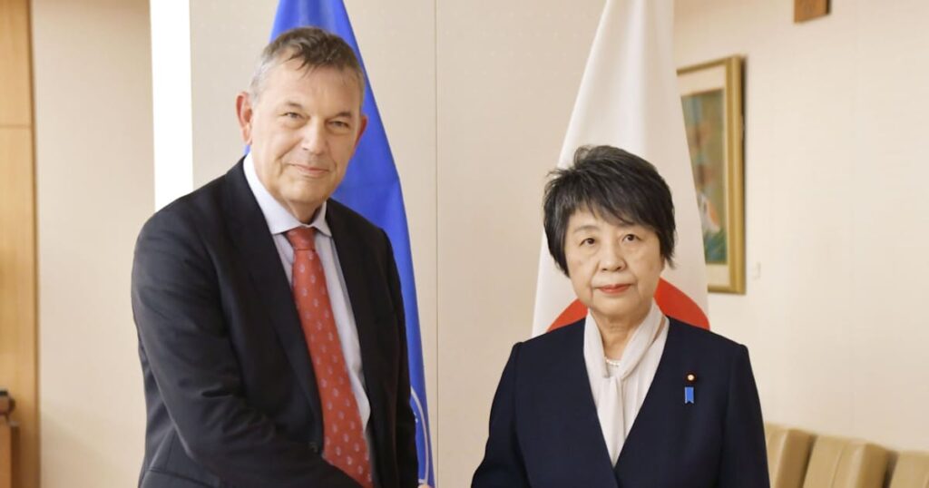 UNRWAへの送金完了 政府、23年度に54億円