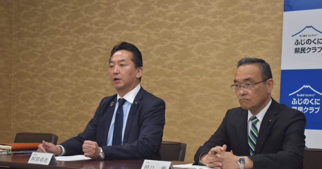 静岡知事選挙、大村・鈴木氏が各会派と面談 支援求め