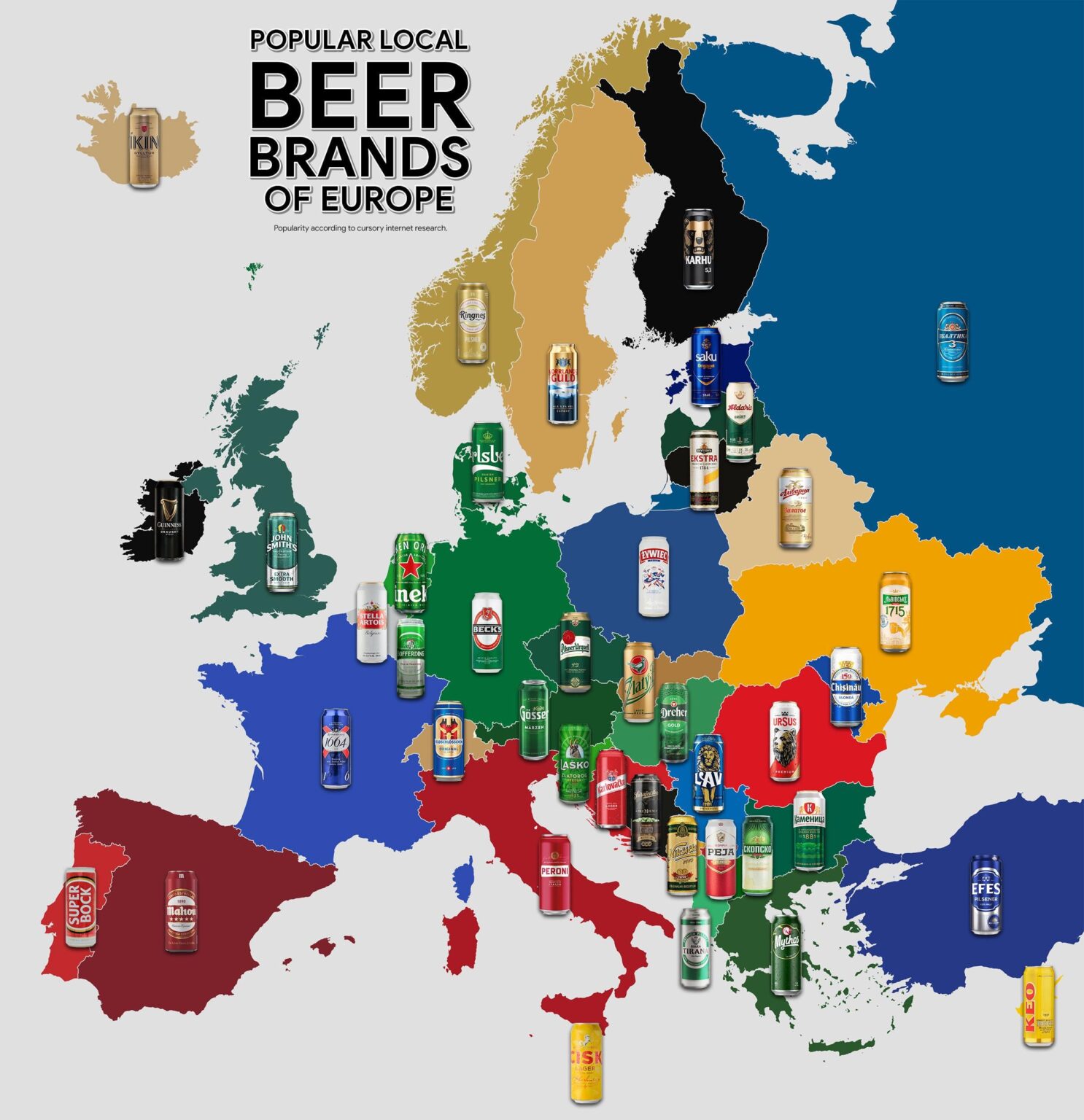 ヨーロッパの人気地ビールブランド