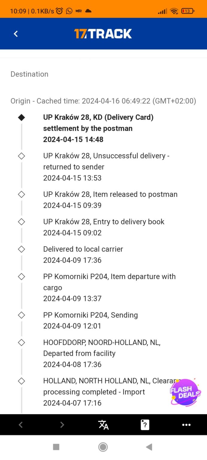Poczta Polska のエクスペリエンスと InPost の比較。 どちらも中国からの荷物です。