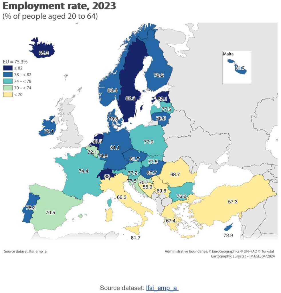 EEA の中で失業者数がこれほど少ない国はありません。