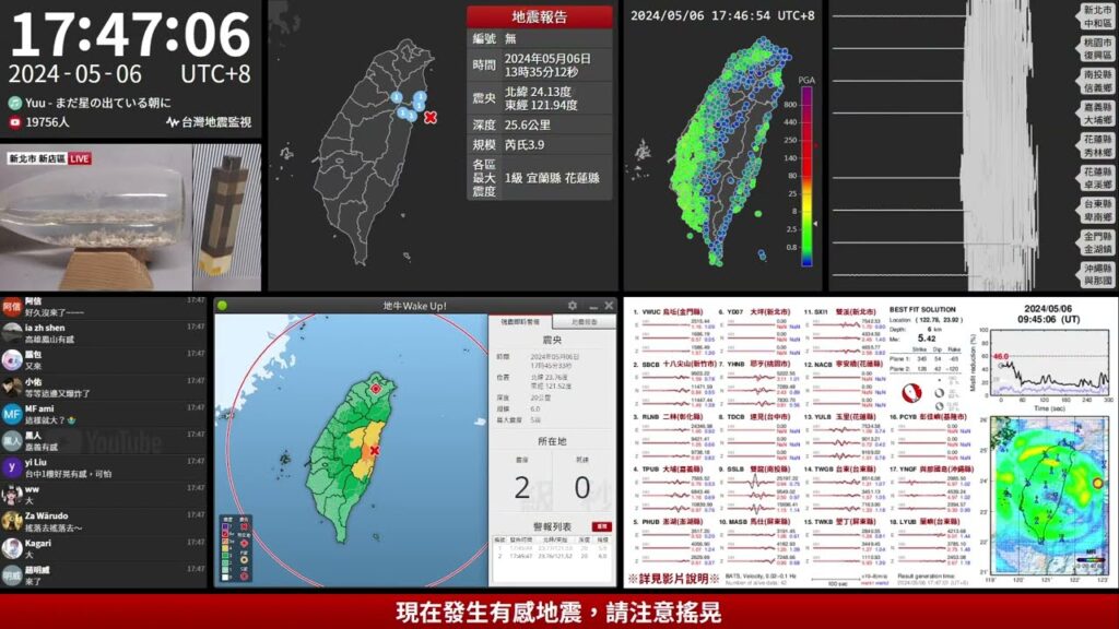 2024年05月06日 花蓮縣近海地震(地震速報、強震即時警報) 2024年05月06日 花蓮縣近海地震(地震速報、強震即時警報)