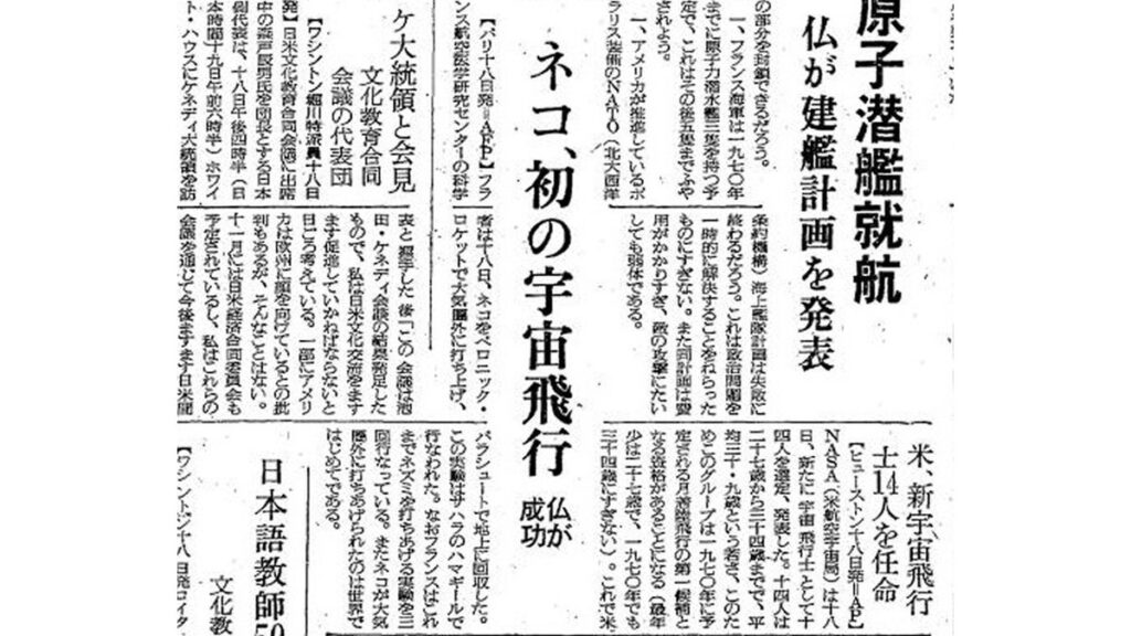 [コラム] ［猫学］にゃんころ事件簿その２～宇宙に行った猫を忘れない