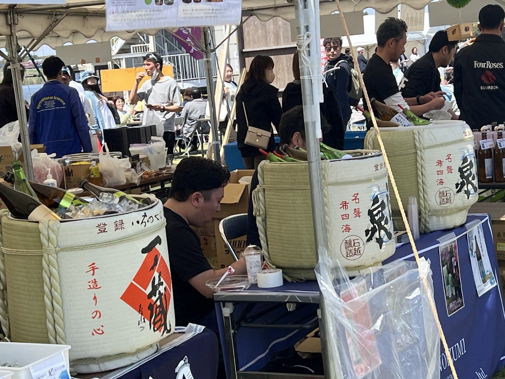最後は地酒で乾杯！
