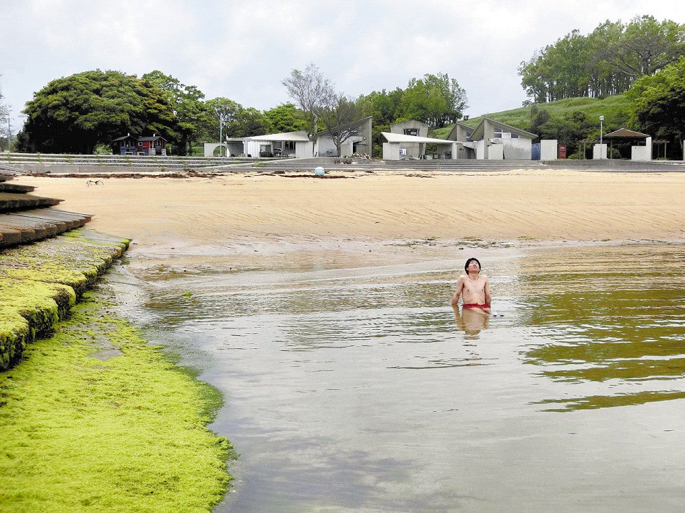 海につかってクールダウンもできる