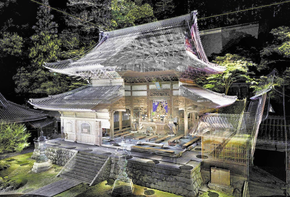 「デジタルツイン」技術で再現した永平寺の仏殿＝永平寺・清水建設提供