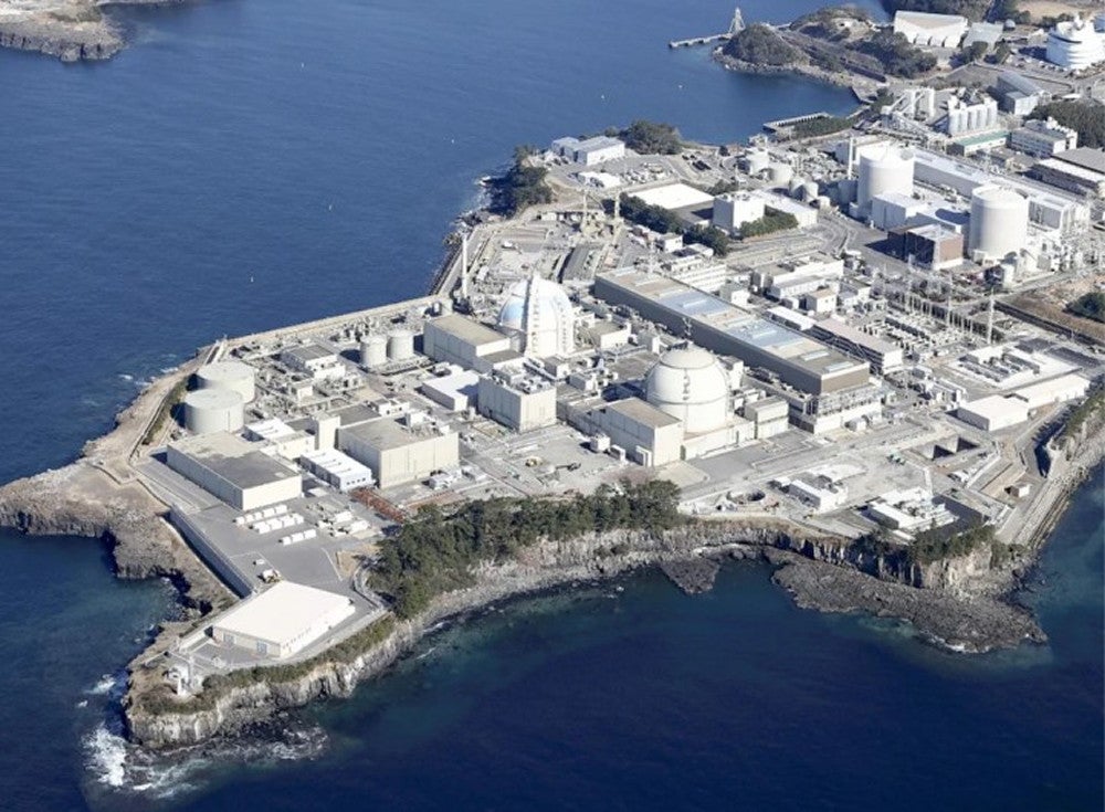 九州電力玄海原発（２０２３年１１月、佐賀県玄海町で、読売機から）＝桐山弘太撮影
