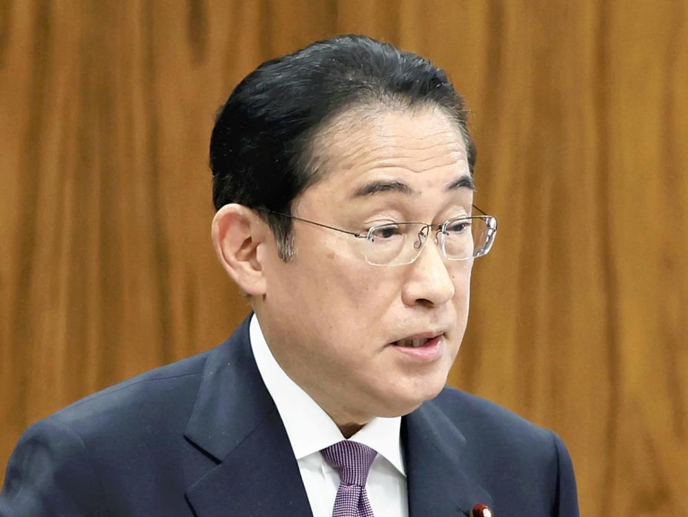 岸田首相（９日、国会で）＝川口正峰撮影