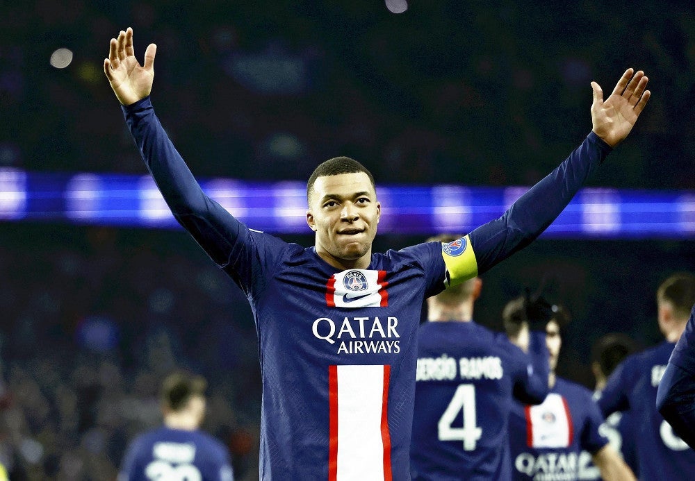 仏１部リーグ、パリ・サンジェルマン（ＰＳＧ）のＦＷキリアン・エムバペ＝ロイター