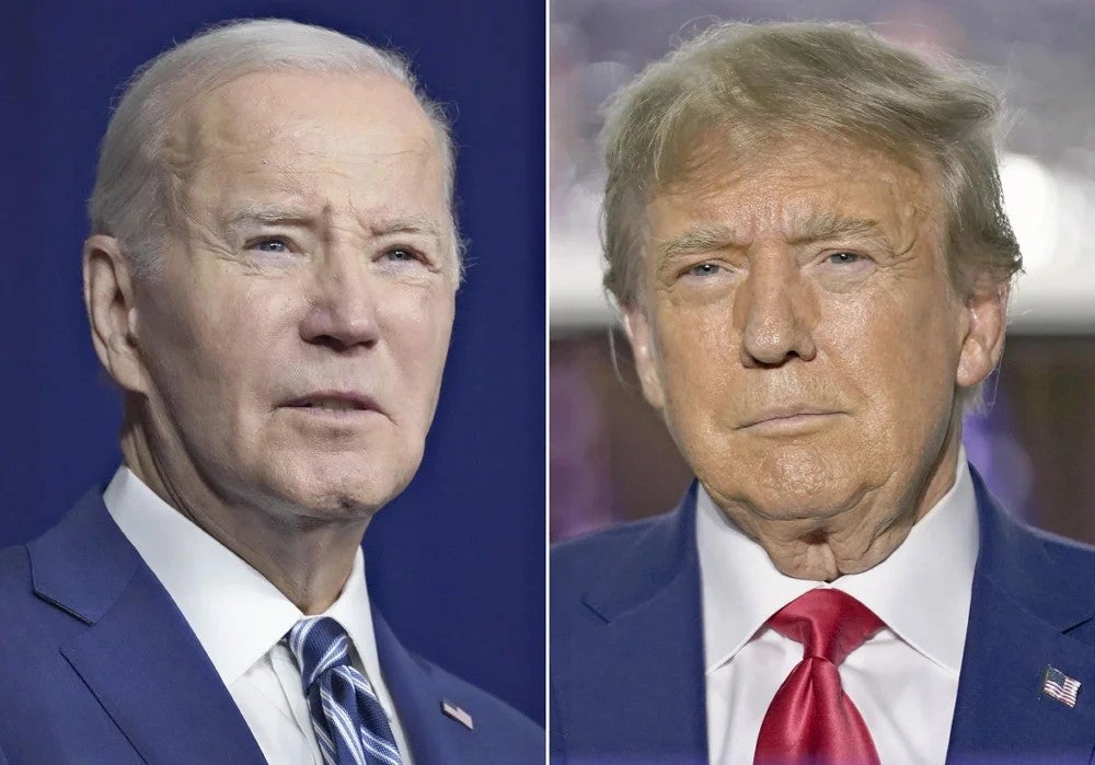 バイデン氏（左）とトランプ氏＝ＡＰ