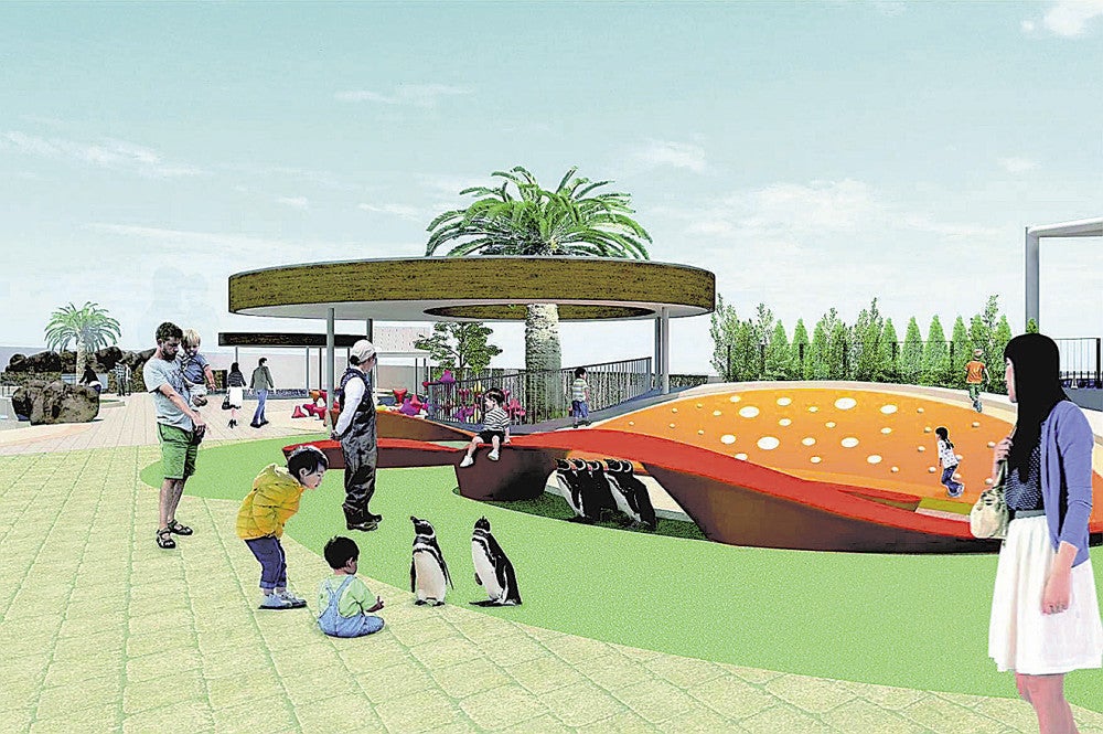 拡張されるエリアのイメージ図（マリーンパレス提供）