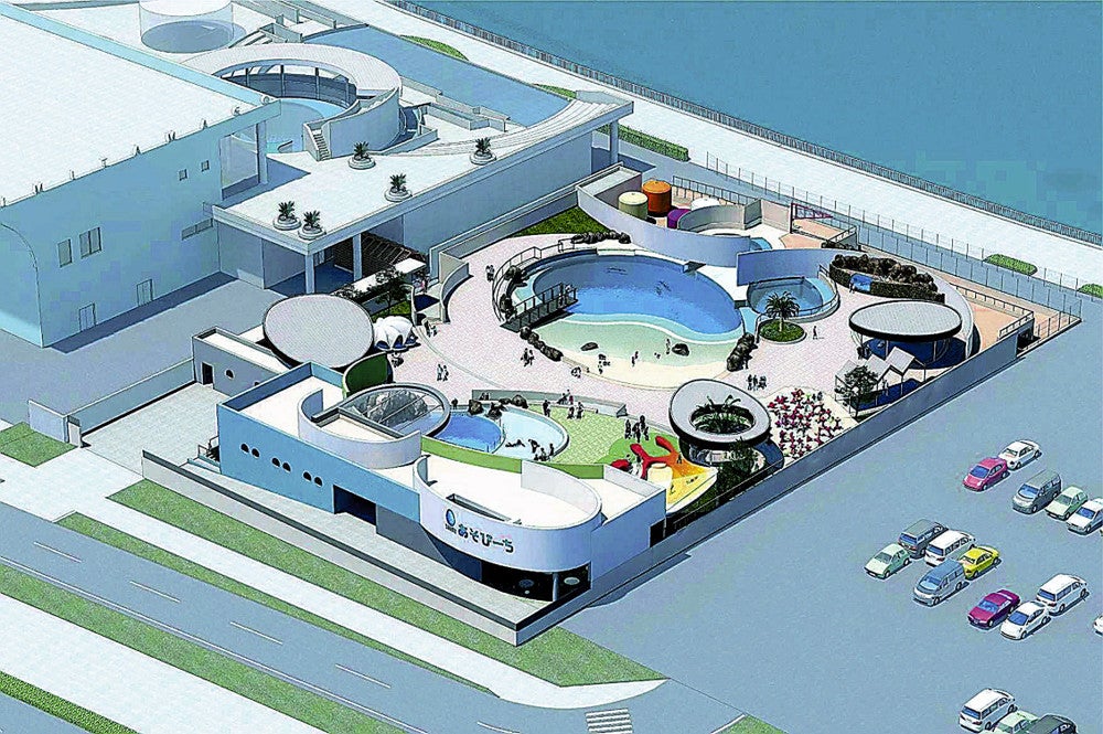 拡張後のあそびーちのイメージ図（マリーンパレス提供）