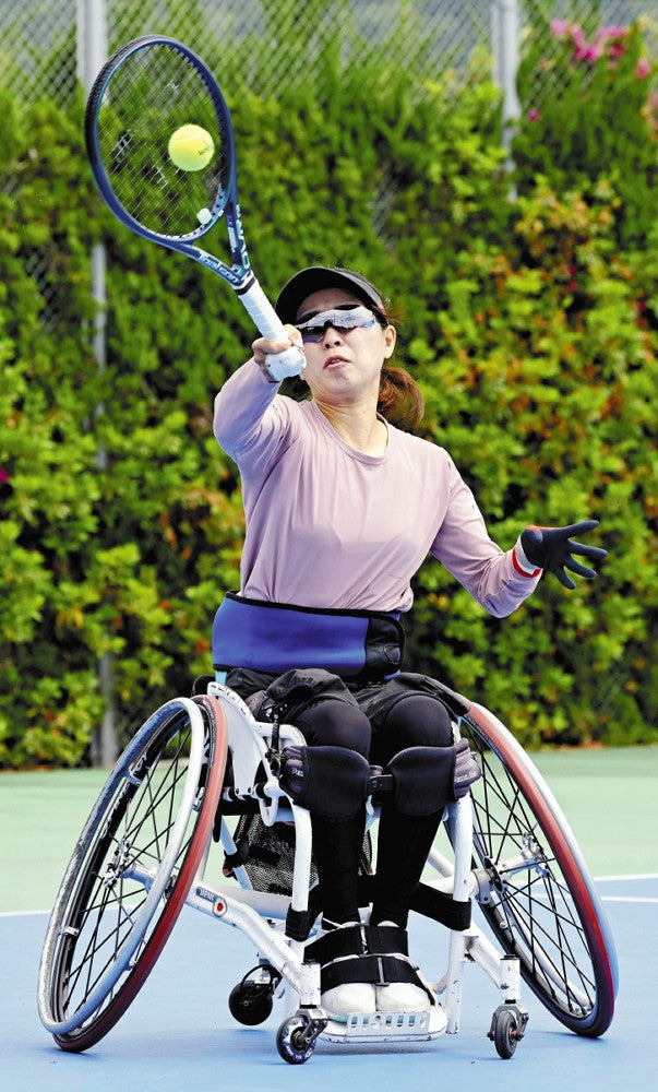 パリパラリンピックを見据えて練習に励む大谷桃子選手