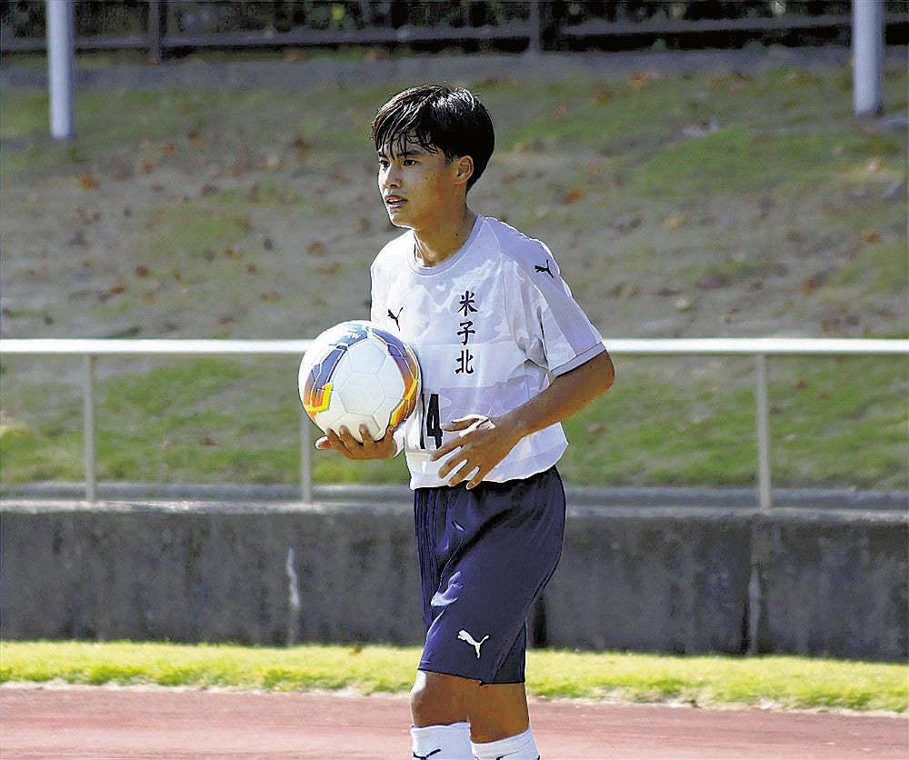 米子北高でプレーした長谷川さん（２０２２年１０月）＝本人提供