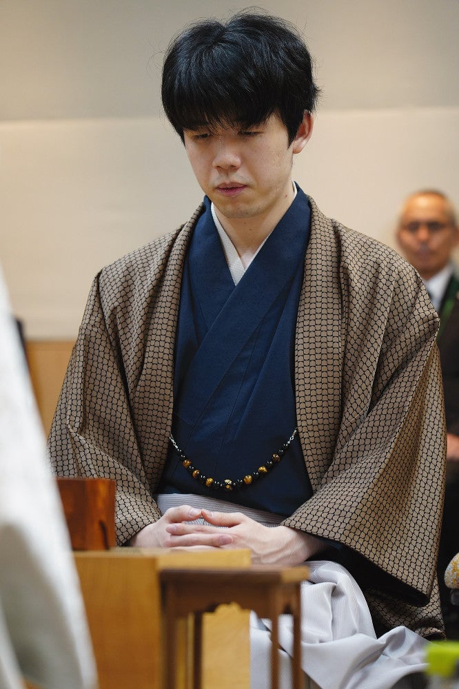 叡王戦第４局開始藤井Ｐ　叡王戦第４局に臨む藤井竜王（３１日、千葉県柏市で）＝日本将棋連盟提供