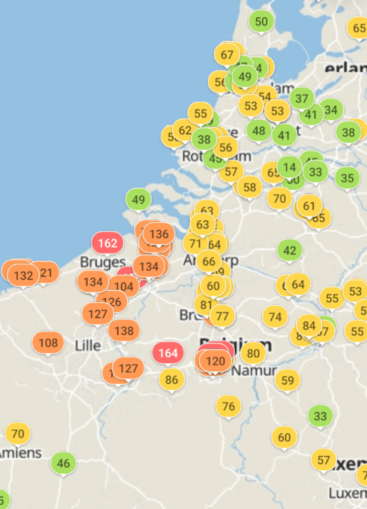 今日のベルギーの大気質はなぜこれほど悪いのでしょうか?