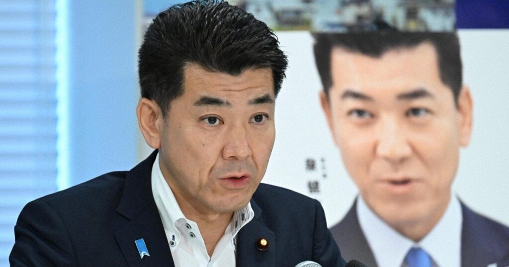 立憲・泉健太代表「異常な行動だった」 つばさの党代表ら逮捕で - 毎日新聞