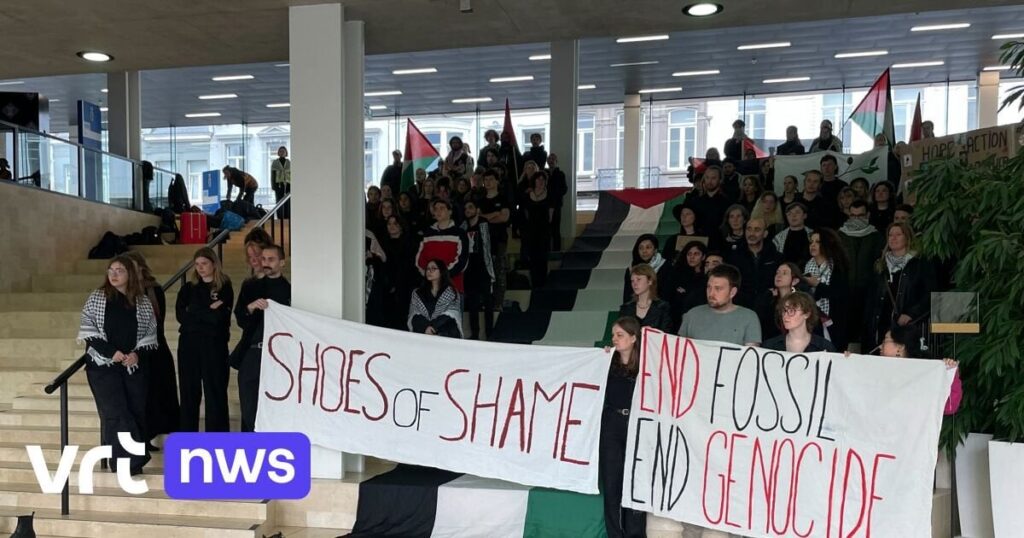 100人以上の学生がゲント大学に対し、イスラエルの機関との協力をやめるよう要求し、月曜日に建物を占拠すると脅している。