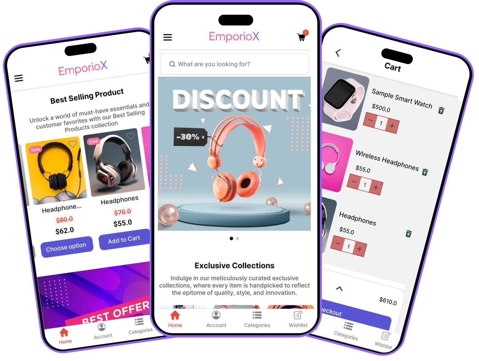 iOS および Android 用の e コマース モバイル アプリ ビルダー