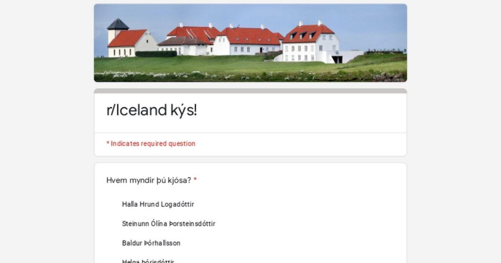 r/アイスランドは何に投票しますか?