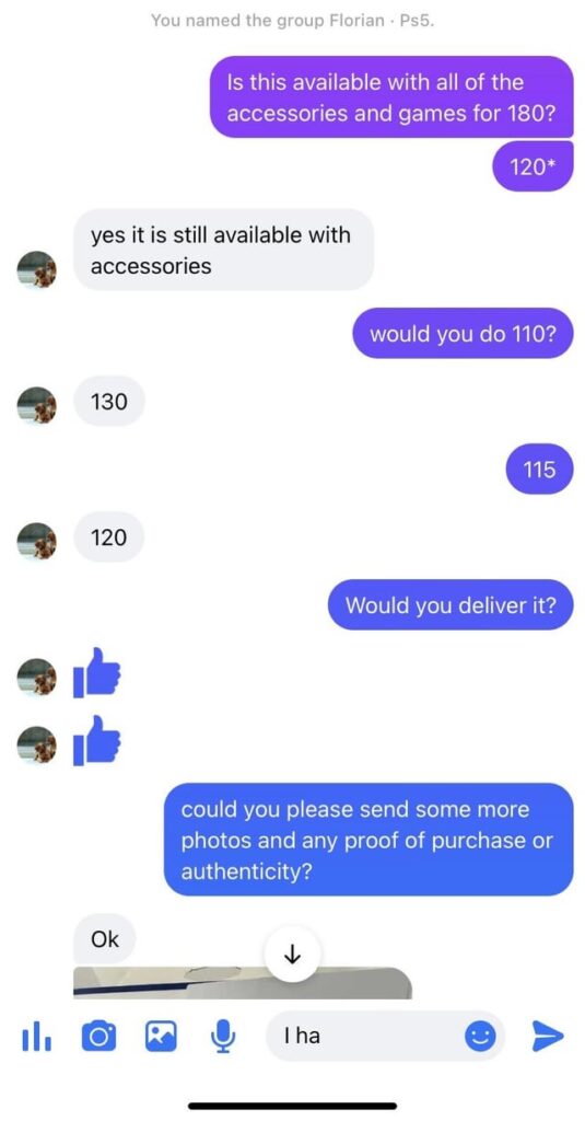 フェイスブックマーケットプレイス
