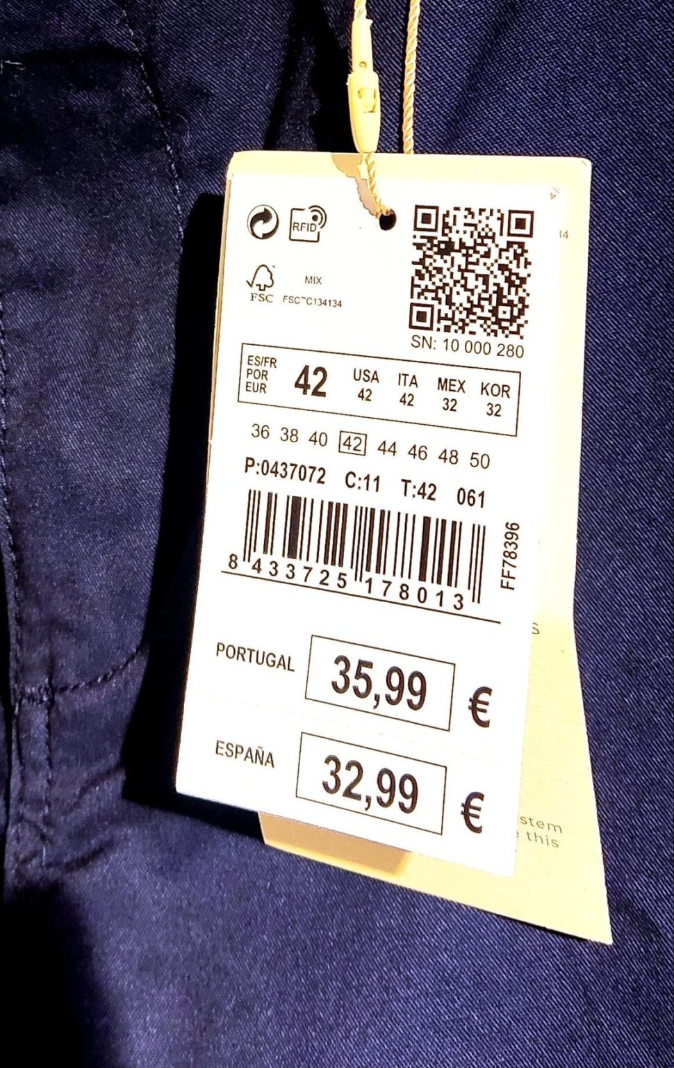 スプリングフィールドでこれを見つけました。 スペインと価格が異なるのはなぜですか?