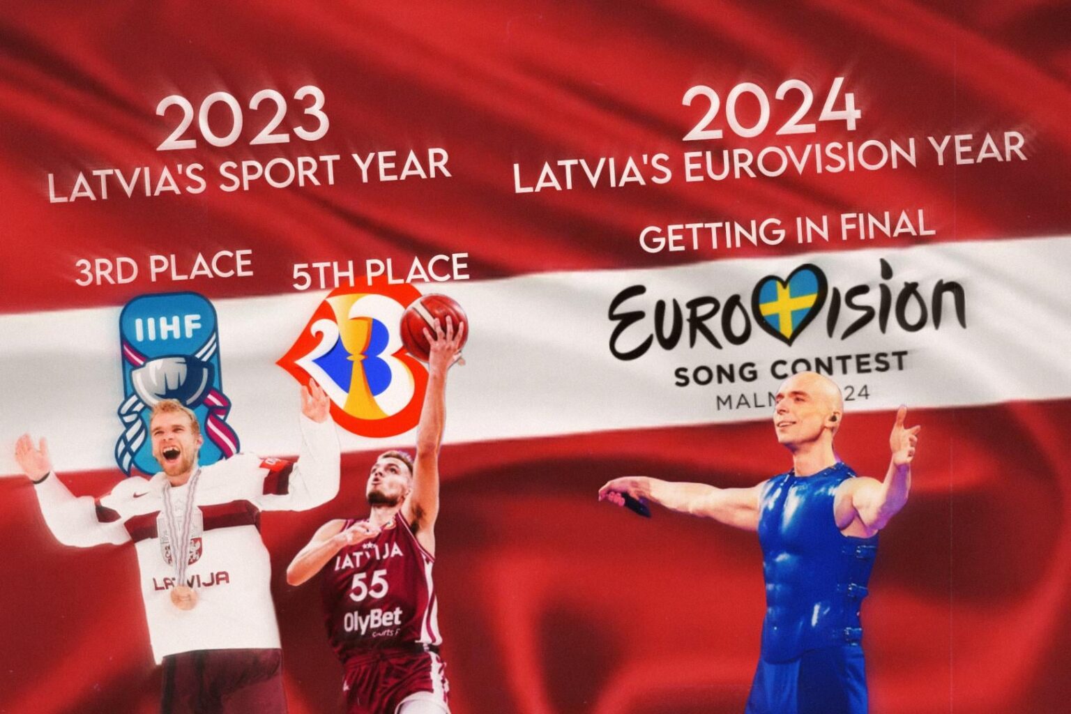 2023年はラトビアのスポーツイヤーでしたが、2024年はラトビアのユーロビジョンイヤーです、それは本当にワイルドです!!