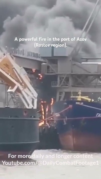 アゾフ港（ロストフ地域）で大規模な火災が発生