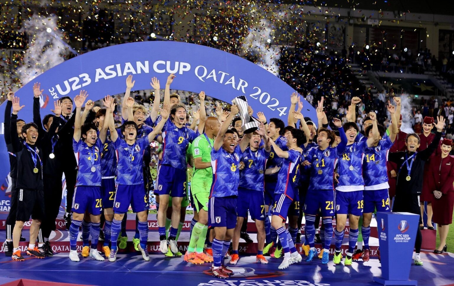 日本代表がアジアの頂点に！後半AT弾、直後PKストップの劇的勝利！ウズベキスタンを破って4大会ぶり2度目の優勝！【サッカー U-23アジア杯】（テレ東スポーツ） - Yahoo!ニュース