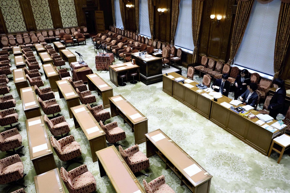 与野党の協議が不調に終わり、開かれなかった衆院政治改革特別委員会（４日午前、国会で）＝川口正峰撮影