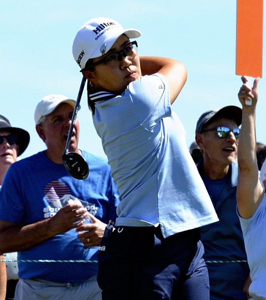 ２度目の五輪を目指す畑岡奈紗＝帯津智昭撮影