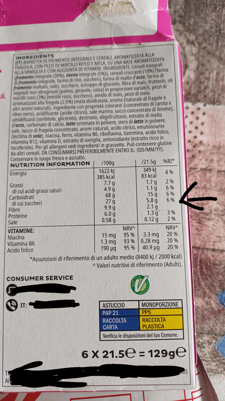 イタリアで生産された食品の基準値(少なくとも砂糖に関して)が間違っているのはなぜですか? イタリアで生産された食品の基準値(少なくとも砂糖に関して)が間違っているのはなぜですか?