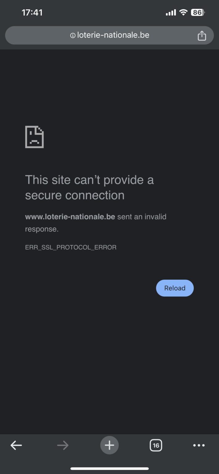 宝くじ全国ウェブサイトがダウン