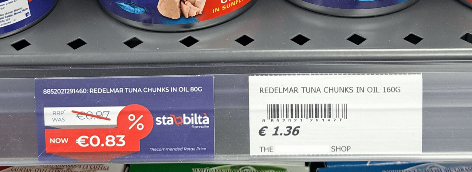 マルタの消費者 IQ テスト: ツナ サンドイッチにはどれを買いますか?