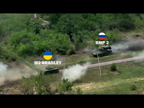 ロシアのBMPはM2ブラッドレーと衝突し、任務は失敗に終わった。