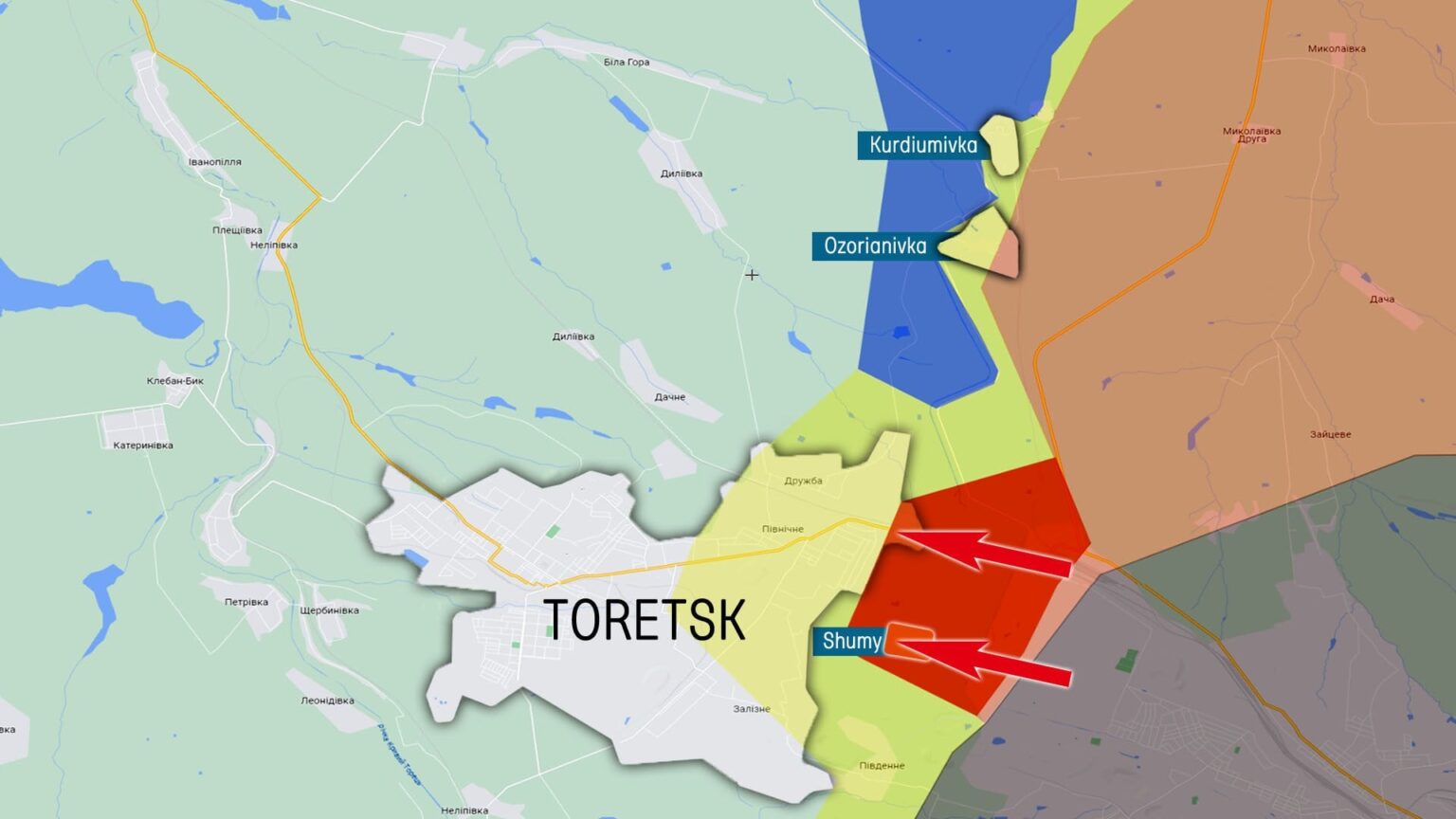 6月19日〜26日のライブ戦争マップ：戦闘が激化し、ロシア軍がトレツク近郊を突破
