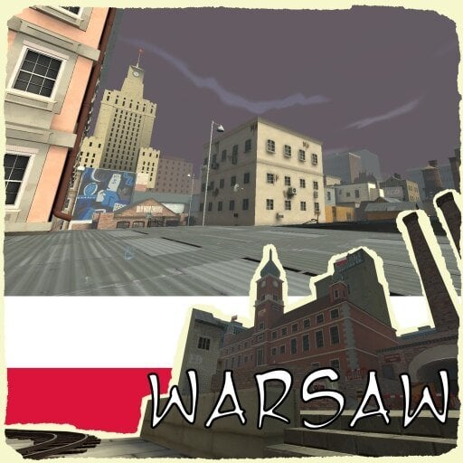 Team Fortress 2 のワルシャワ マップが完成しました。気に入っていただけたら、レビューにご協力ください。好評を博せば、いつかゲームに追加されるかもしれません。TF2 史上初のポーランドを舞台にしたマップになります。前回の投稿でご協力いただき、ありがとうございました。Dziekuje!