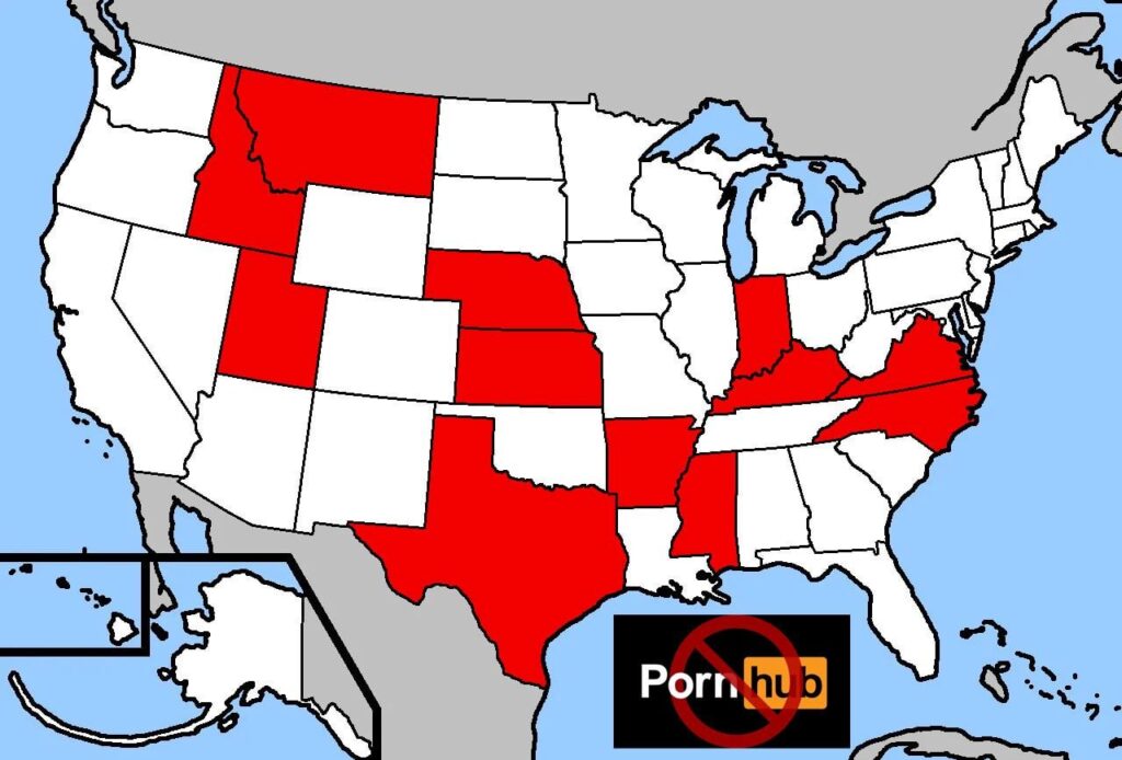 2024 年 7 月 1 日以降、Pornhub がブロックされる州 // この背後にある理由を教えてください。