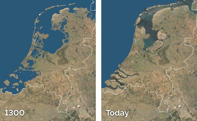 オランダの水管理の進歩: 1300 年と今日の比較