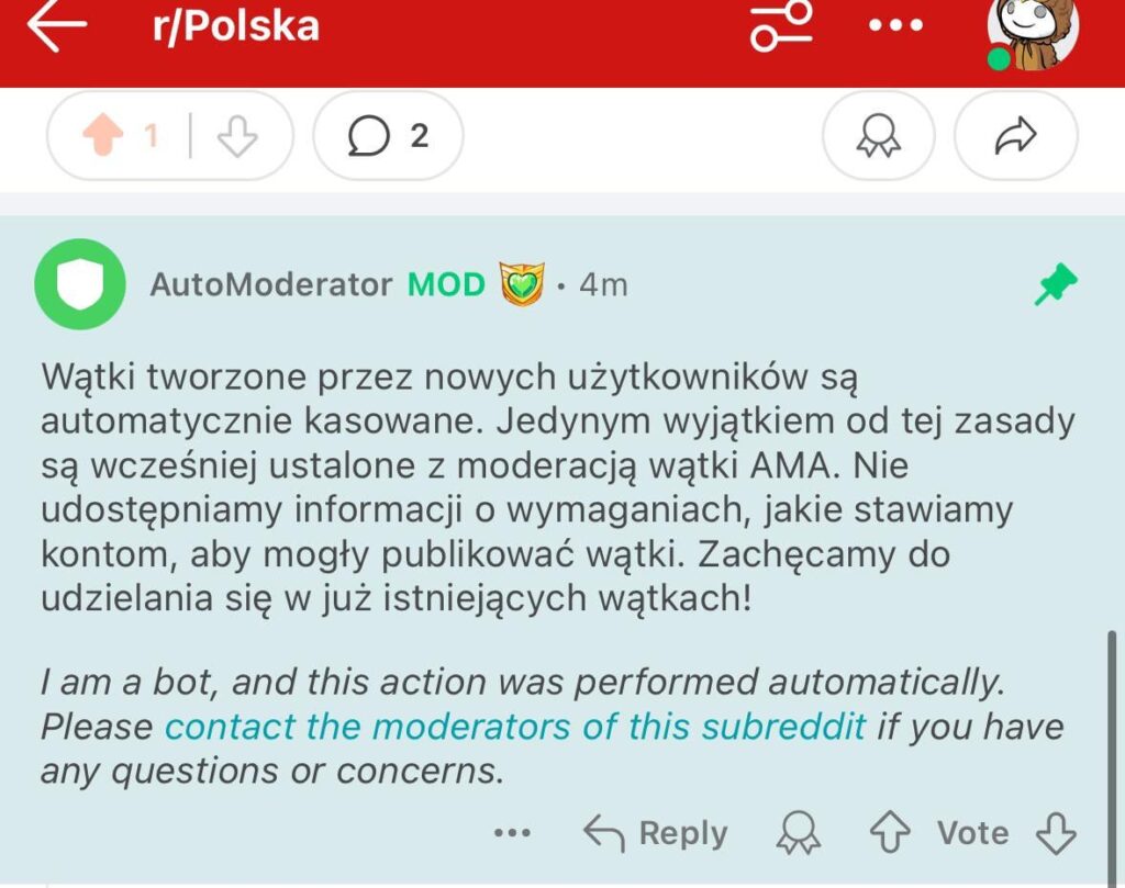 それは冗談ですか、それとも本物ですか、それとも私が何かを見逃していますか? r/Polska のモデレーター