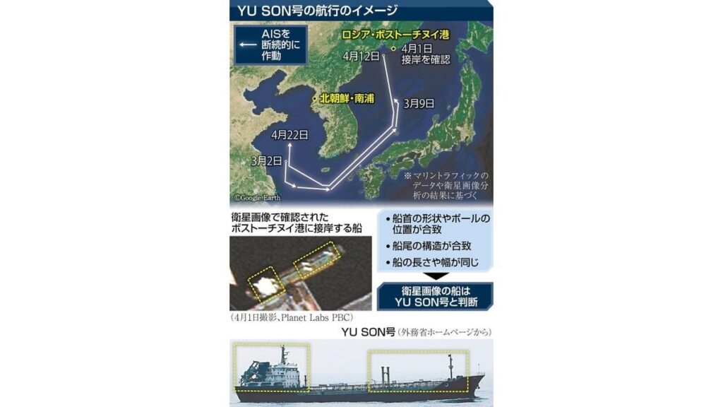 複数の北朝鮮タンカーがロシアの港に、石油の密輸常態化か…読売新聞の衛星画像分析で判明 : 読売新聞 - 読売新聞オンライン