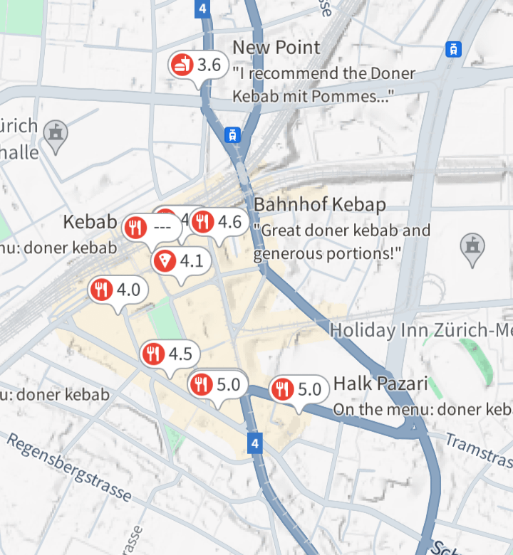 チューリッヒで最高と最悪のドネルケバブの店
